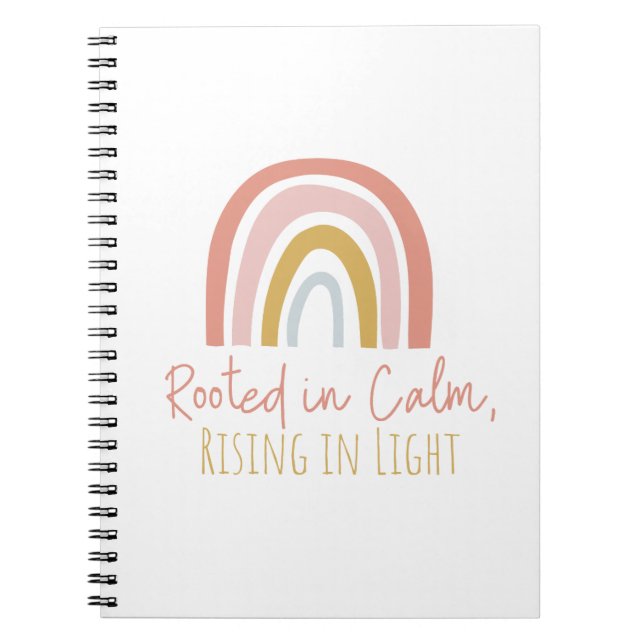 Rooted in Calm, Aufstieg in Light Journal Notebook Notizblock (Vorderseite)