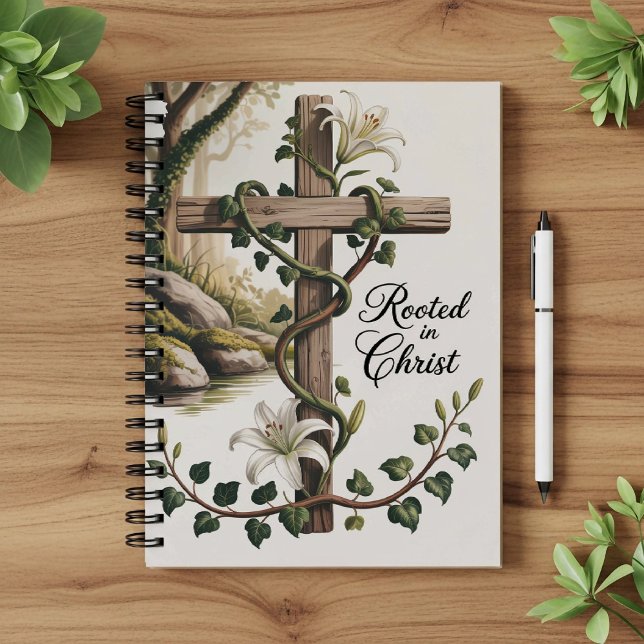 Rooted in Christ, Christian faith notebook  Notizblock (Von Creator hochgeladen)