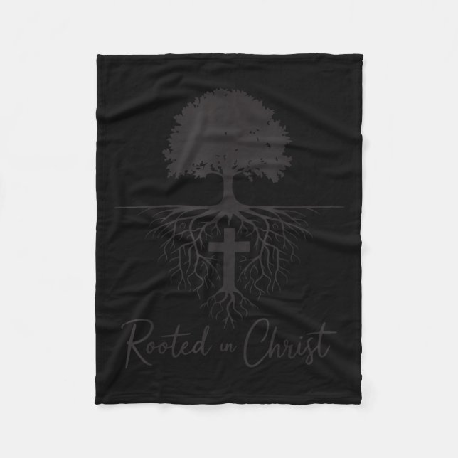 Rooted In Christ Christian Kids Mens God Son Broth Fleecedecke (Vorderseite)
