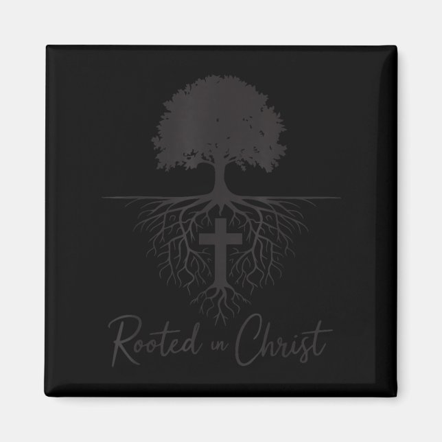 Rooted In Christ Christian Kids Mens God Son Broth Magnet (Vorne)