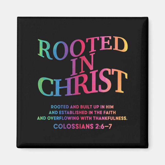 Rooted In Christ Is King Christian Jesus God Son S Magnet (Vorne)