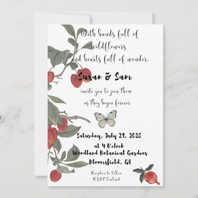Rooted in Love Collection Wedding Invitation Einladung (Vorderseite)