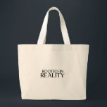 Rooted In Reality Minimalist Typewriter Jumbo Stoffbeutel<br><div class="desc">For heavy-duty grounding. An oversized, durable tote bag designed for hauling your deep work tools or daily essentials in style.</div>