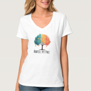 "Rooted Radiance – East Meets West Tee" becomes "E T-Shirt