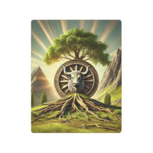 "Rooted Strength: Taurus Symbol in Nature"