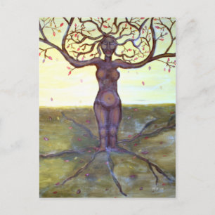 "Rooted Tree Goddess Art" Postkarte