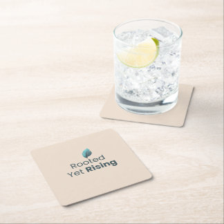 Rooted Yet Rising Minimal Motivational Coaster Rechteckiger Pappuntersetzer