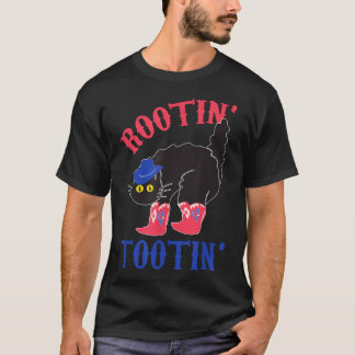 Rootin And Tootin Cowboy-Katze Lustig T-Shirt