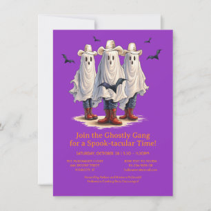 Rootin’ Tootin’ Cowboy Ghosts Western Halloween Einladung