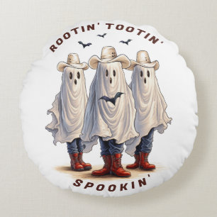 Rootin’ Tootin’ Cowboy Ghosts Western Halloween Rundes Kissen