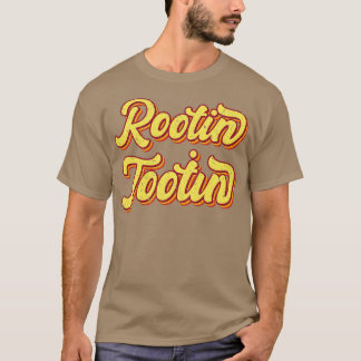 Rootin Tooting Retro Typografie T-Shirt