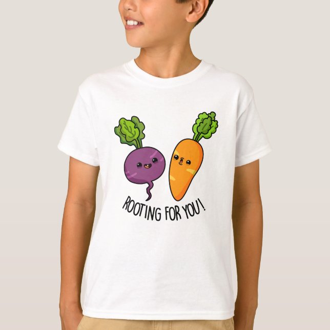 Rooting für dich Funny Veggie Pub T-Shirt (Vorderseite)
