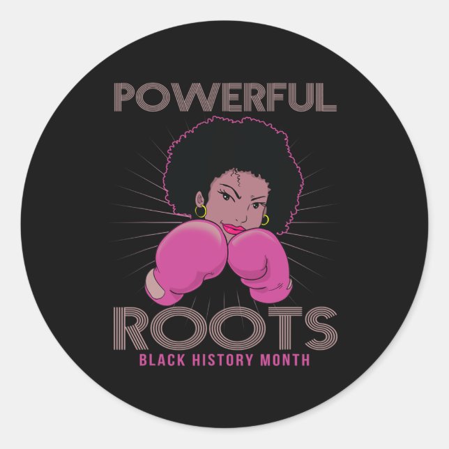 Roots Black History Monat I Liebe Meine Wurzeln Runder Aufkleber (Vorderseite)
