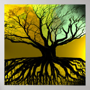 Roots Blue und Green Poster