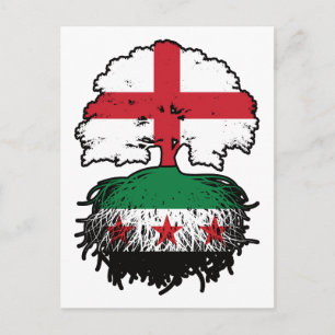 Roots & Crown: England–Syrien Baum Postkarte