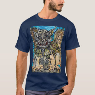 ROOTS GARGOYLE Mythical Creature Illustration Crea T-Shirt