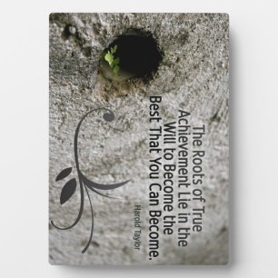 Roots of True Achievement Custom Photo Plaque Fotoplatte