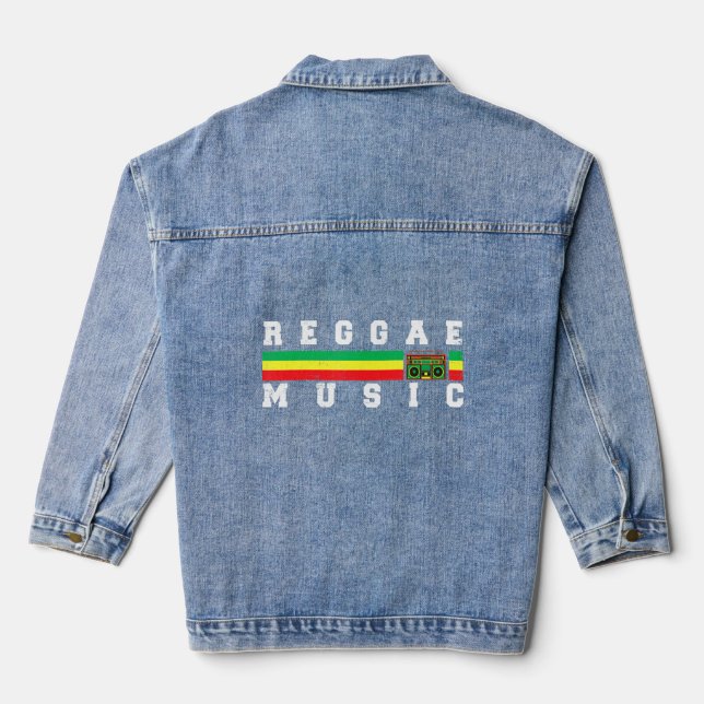 Roots Reggae Music Sound System Jeansjacke (Rückseite)