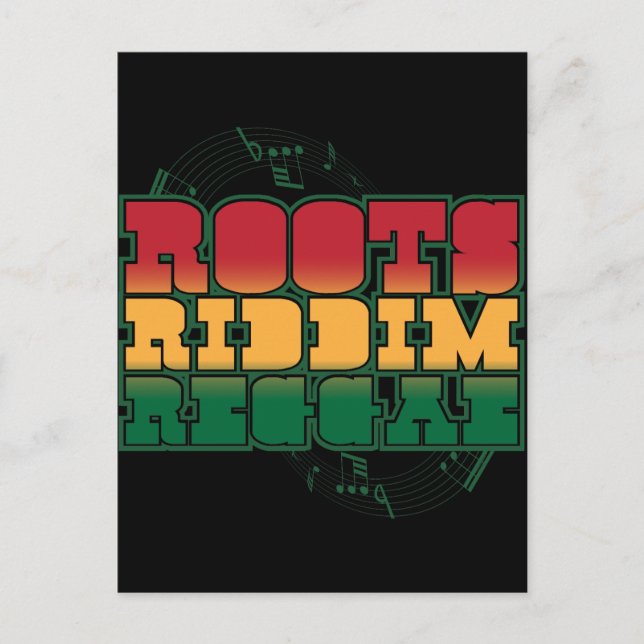 Roots Riddim Reggae Postkarte (Vorderseite)