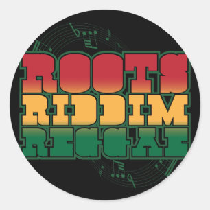 Roots Riddim Reggae Runder Aufkleber