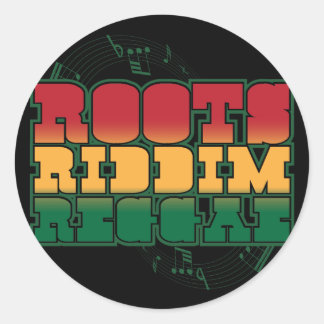 Roots Riddim Reggae Runder Aufkleber