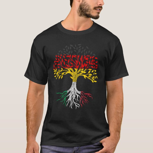 Roots Tree Deutschland Italien T-Shirt (Vorderseite)