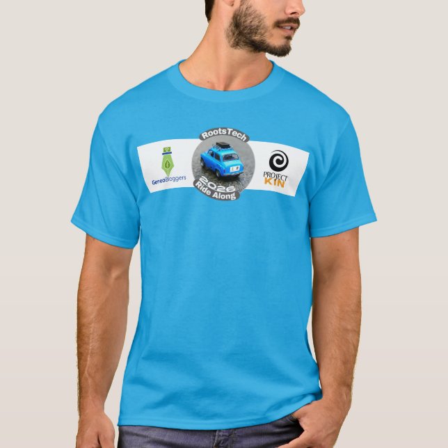 RootsTech Ride Along Partners T-Shirt (Blaugrün) (Vorderseite)