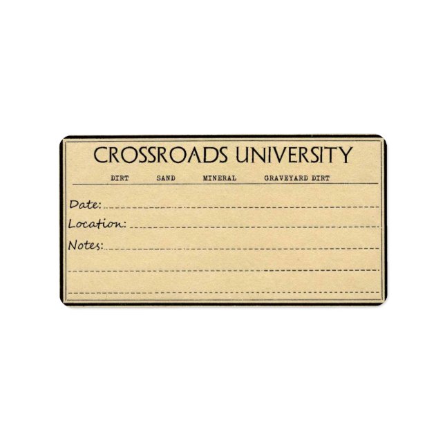 Rootwork-Label für Dirts und Mineralien Adressaufkleber (Vorne)