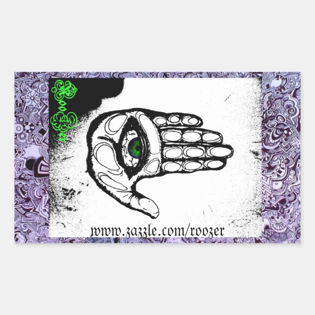 RooZer-Aufkleber Rechteckiger Aufkleber (Vorderseite)