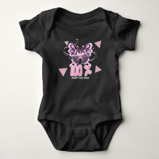 Ropa para bebé " 100% hecho con amor" baby strampler