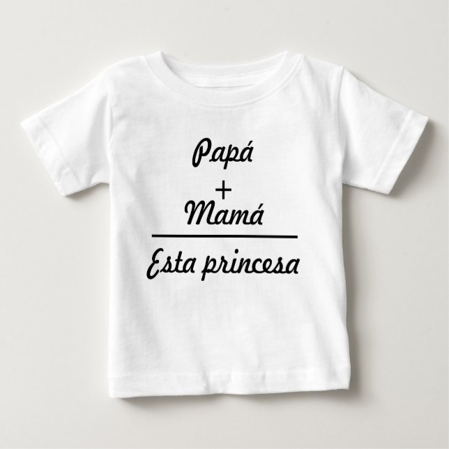 Ropa para bebes papá + mamá igual a esta princesa baby t-shirt (Vorderseite)