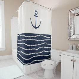 Rope and Anchor Pattern Duschvorhang