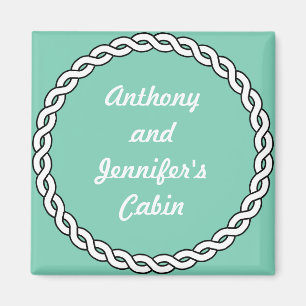 Rope Border Green Stateroom Door Marker Green Magnet