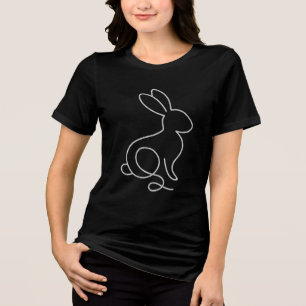Rope Bunny Minimal Modernes Design Tri-Blend Shirt
