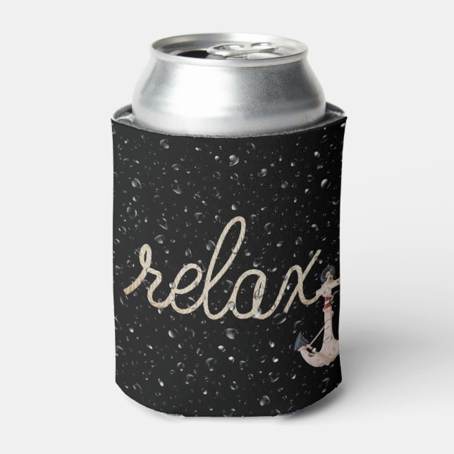 Rope Relax Text mit Anchor Can Cooler Dosenkühler (Kanne Vorderseite)