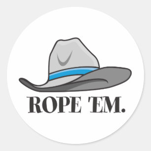 Rope sie Cowboygang Runder Aufkleber