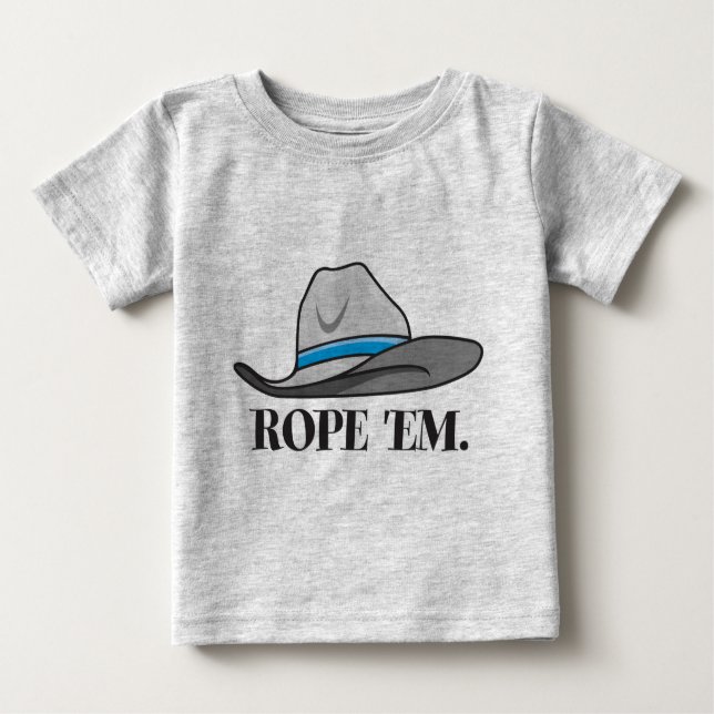 Rope'em Cowboy-Ausrüstung Baby T-shirt (Vorderseite)