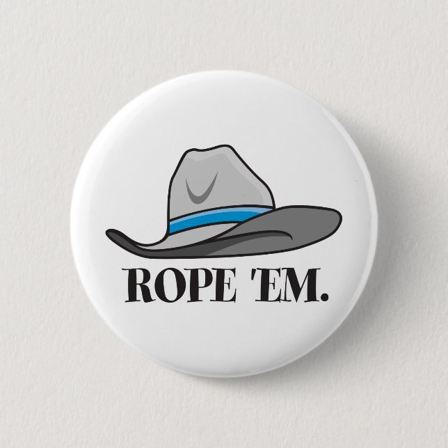Rope'em Cowboy-Ausrüstung Button (Vorderseite)