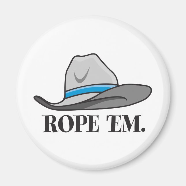 Rope'em Cowboy-Ausrüstung Magnet (Vorne)