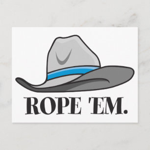 Rope'em Cowboy-Ausrüstung Postkarte