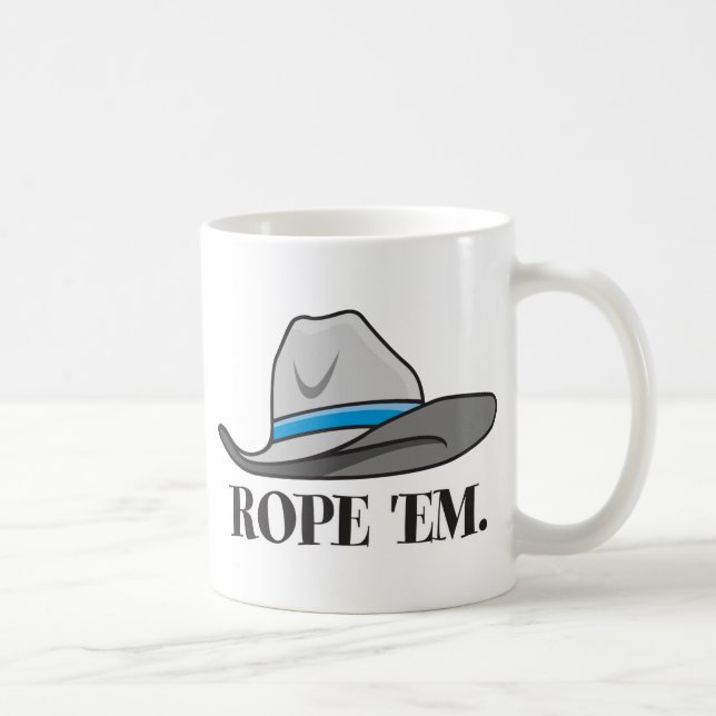 Rope'em Cowboy-Ausrüstung Tasse (Rechts)