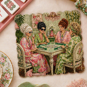 Roper Romp Mahjong Party Untersetzer