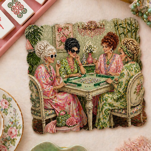 Roper Romp Mahjong Party Untersetzer (Von Creator hochgeladen)