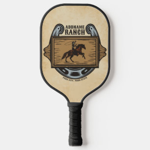 Roping Cowboy ADD NAME Western Familienhorde Pickleball Schläger