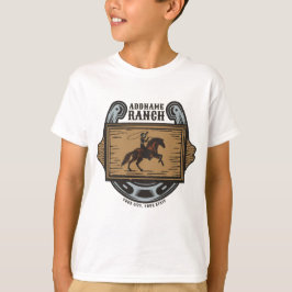 Roping Cowboy ADD NAME Western Familienhorde T-Shirt