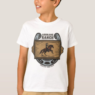 Roping Cowboy ADD NAME Western Familienhorde T-Shirt