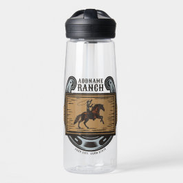 Roping Cowboy ADD NAME Western Familienhorde Trinkflasche