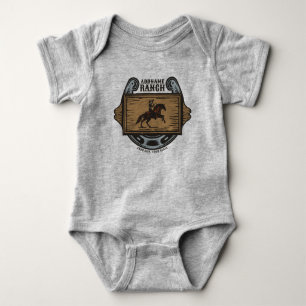 Roping Cowboy NAME HINZUFÜGEN Western Family Horse Baby Strampler