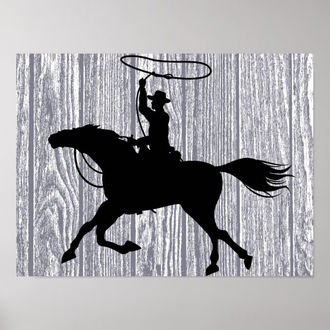 Roping Cowboy Poster (Vorne)