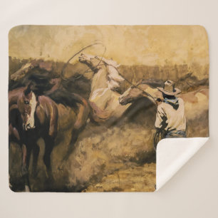 „Roping Palomino“ Western Art von Maynard Dixon Sherpadecke